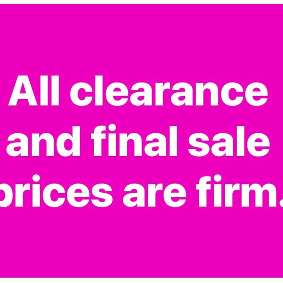 All clearance and final sale prices are firm. - Picture 1 of 1